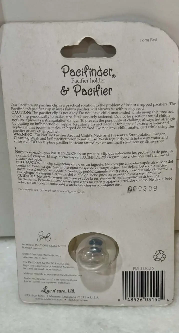Precious Moments Pacifinder Pacifier Holder & Pacifier Set